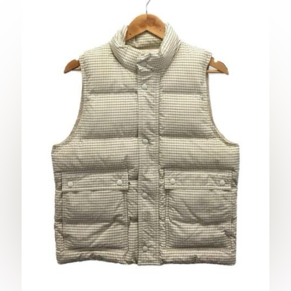 Moussy Down Filled Puffer Vest Gingham Check Plaid Windowpane Sz S - Picture 1 of 7